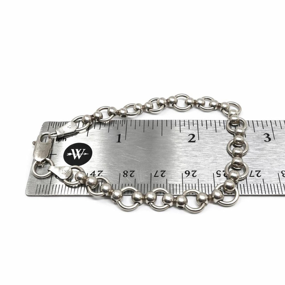 925 Sterling silver rolo bracelet - Picture 2 of 3